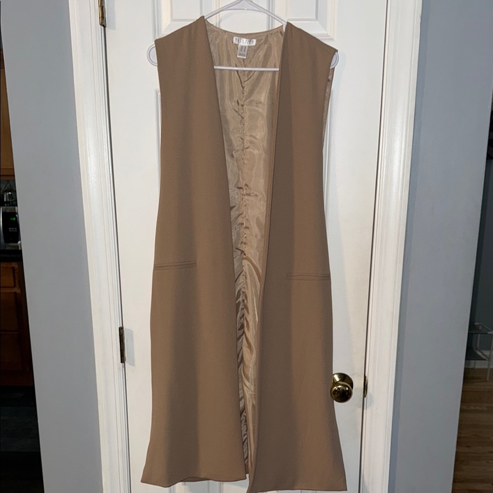 Women’s Revamped Brown Sleeveless Sheath Cape for Casual Wear